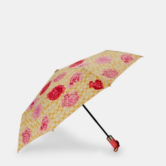 🆕COACH X KAFFE FASSETT FALL 2019 MINI SIGNATURE KAFFE FASSETT PRINT UMBRELLA - Picture 1 of 5